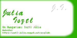 julia isztl business card
